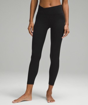 Lululemon Align™ Asymmetrical-Taille 25" Leggings Damen Schwarz | 7581ZQVIX