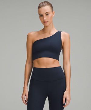 Lululemon Align™ Asymmetrical Bra Light Support, A/B Cup Sport BH Damen Navy | 3475ZUFPO