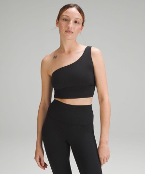 Lululemon Align™ Asymmetrical Bra Light Support, A/B Cup Sport BH Damen Schwarz | 8247PUCVJ