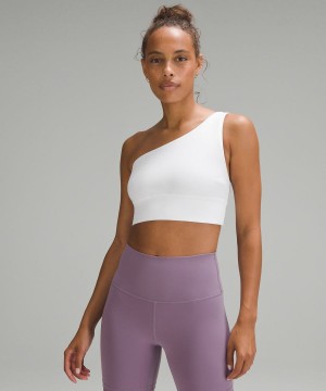 Lululemon Align™ Asymmetrical Bra Light Support, C/D Cup Sport BH Damen Weiß | 5016RDYIQ