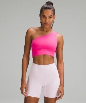 Lululemon Align™ Asymmetrical Bra Light Support, A/B Cup Sport BH Damen Rosa | 8507KEHYC