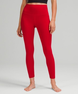 Lululemon Align™ High-Rise 25" Leggings Damen Dunkelrot | 0673NYJZV