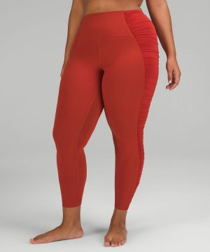 Lululemon Align™ High-Rise 25" Ruched Leggings Damen Orange | 7410VHDFM