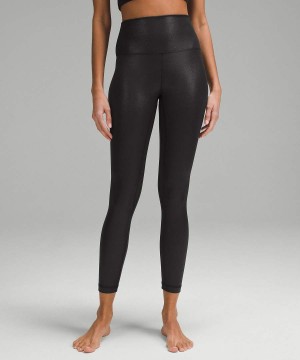 Lululemon Align™ High-Rise 25" Shine Leggings Damen Schwarz | 9815AXWRE