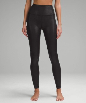 Lululemon Align™ High-Rise 28" Shine Leggings Damen Schwarz | 7189QVAWF