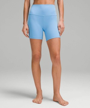 Lululemon Align™ High-Rise 6" Kurze Hose Damen Blau | 2493FAXSZ