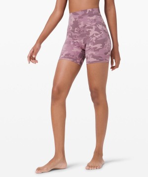 Lululemon Align™ High-Rise 6" Kurze Hose Damen Camouflage Rosa Grau Braun Mehrfarbig | 4325IMNEX