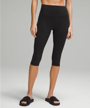 Lululemon Align™ High-Rise Crop 17" Leggings Damen Schwarz | 5029EZQVU