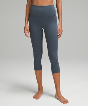 Lululemon Align™ High-Rise Crop 21" Leggings Damen Blau | 3581RPNWF