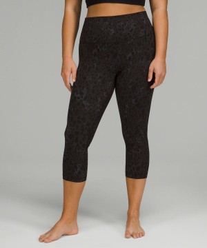 Lululemon Align™ High-Rise Crop 21" Leggings Damen Camouflage Schwarz Mehrfarbig | 8074JGEBH