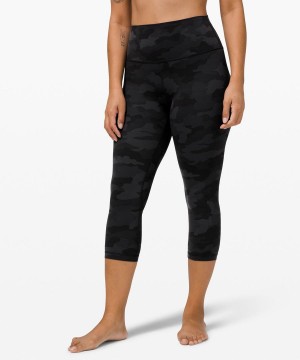 Lululemon Align™ High-Rise Crop 21" Leggings Damen Camouflage Schwarz Mehrfarbig | 8401XVTZQ