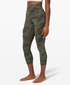 Lululemon Align™ High-Rise Crop 21" Leggings Damen Camouflage Grün Mehrfarbig | 8213JKEYT