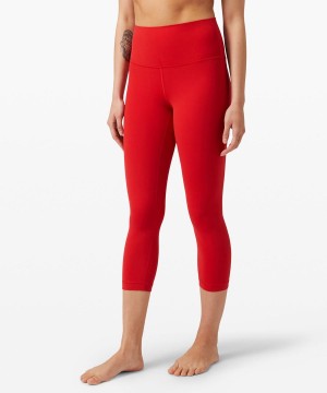 Lululemon Align™ High-Rise Crop 21" Leggings Damen Dunkelrot | 3760OCKRP