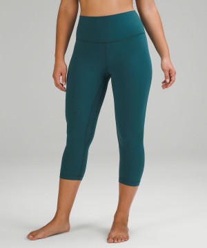 Lululemon Align™ High-Rise Crop 21" Leggings Damen Grün | 9281WSKRN