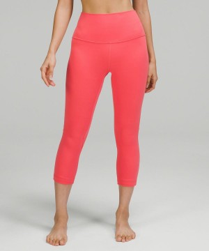 Lululemon Align™ High-Rise Crop 21" Leggings Damen Rot | 5607IYTCK