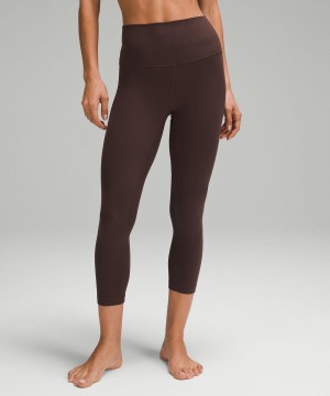 Lululemon Align™ High-Rise Crop 23" Leggings Damen Schokolade | 9231BSUTQ