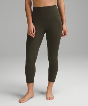 Lululemon Align™ High-Rise Crop 23" Leggings Damen Dunkelolivgrün | 2680YXMAH