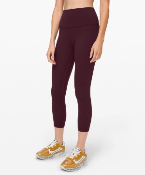 Lululemon Align™ High-Rise Crop 23" Leggings Damen Bordeaux | 1407JNASC