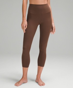 Lululemon Align™ High-Rise Crop 23" Leggings Damen Schokolade | 8347CIMRJ