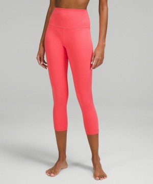 Lululemon Align™ High-Rise Crop 23" Leggings Damen Rot | 0974ETKLN