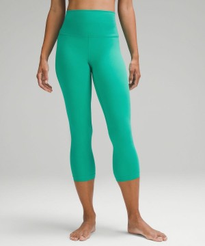 Lululemon Align™ High-Rise Crop 23" Leggings Damen Grün | 8706PZVOJ