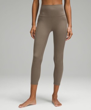 Lululemon Align™ High-Rise Crop with Pockets 23" Leggings Damen Grau | 1532MWYBO