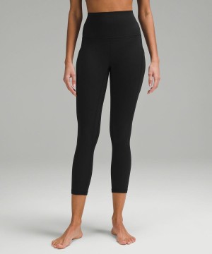 Lululemon Align™ High-Rise Crop with Pockets 23" Leggings Damen Schwarz | 7219VHLGE