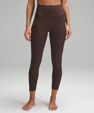 Lululemon Align™ High-Rise Gerippt 25" Leggings Damen Schokolade | 3754SVTHU