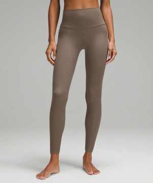 Lululemon Align™ High-Rise Gerippt 28" Leggings Damen Grau | 2504PLKZX