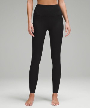 Lululemon Align™ High-Rise Gerippt 28" Leggings Damen Schwarz | 4108ZRXIG