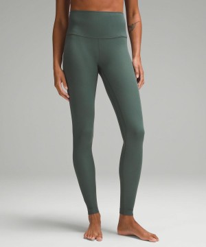 Lululemon Align™ High-Rise Gerippt 28" Leggings Damen Dunkelgrün | 7603NBQZC