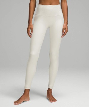 Lululemon Align™ High-Rise Gerippt 28" Shine Leggings Damen Weiß | 7189DOYKC