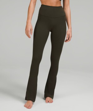 Lululemon Align™ High-Rise Mini-Flared Regular Leggings Damen Dunkelolivgrün | 4076BENOY