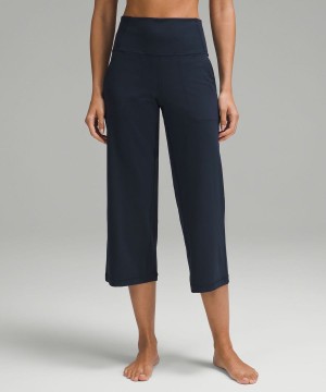 Lululemon Align™ High-Rise Weite-Leg Cropped 23" Leggings Damen Navy | 5367YTUAN