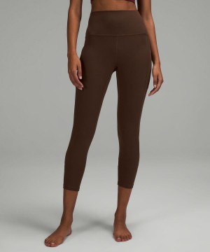 Lululemon Align™ High-Rise with Pockets 25" Leggings Damen Schokolade | 0763YOHFS