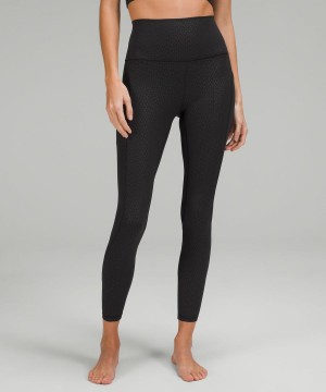 Lululemon Align™ High-Rise with Pockets 25" Leggings Damen Schwarz | 6481UIPKB