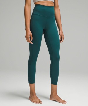 Lululemon Align™ High-Rise with Pockets 25" Leggings Damen Türkis | 5124VRHAJ