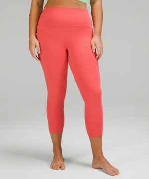 Lululemon Align™ High-Rise with Pockets 25" Leggings Damen Rot | 7192QEMRJ