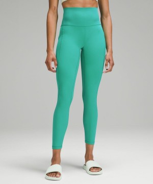 Lululemon Align™ High-Rise with Pockets 25" Leggings Damen Grün | 5389MPZKV