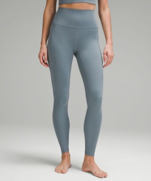 Lululemon Align™ High-Rise with Pockets 28" Leggings Damen Blau | 7259CJVWL