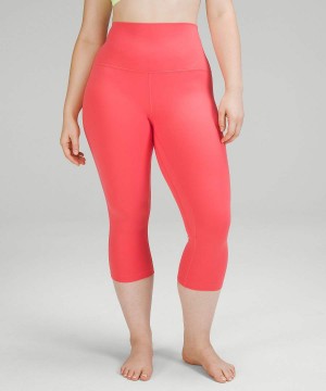 Lululemon Align™ Super-High-Rise Crop 21" Leggings Damen Rot | 9576HPJSY