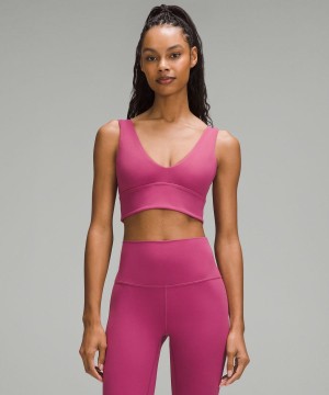 Lululemon Align™ V-Neck Bra Light Support, A/B Cup Sport BH Damen Lila | 9865JDKOQ