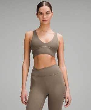 Lululemon Align™ V-Neck Bra Light Support, A/B Cup Sport BH Damen Grau | 2549DFWQR