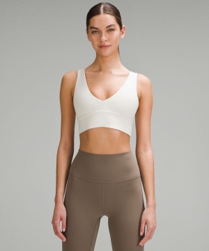 Lululemon Align™ V-Neck Bra Light Support, A/B Cup Sport BH Damen Beige | 7045YJIPV