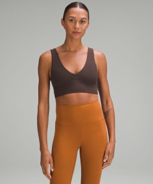 Lululemon Align™ V-Neck Bra Light Support, A/B Cup Sport BH Damen Schokolade | 6038HYDAF