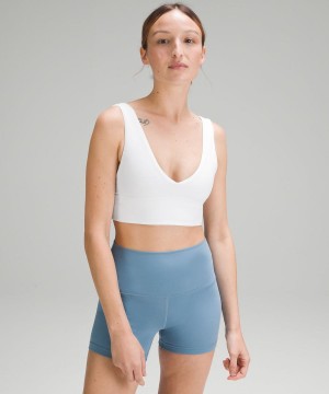 Lululemon Align™ V-Neck Bra Light Support, A/B Cup Sport BH Damen Weiß | 4351QAXSP