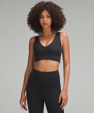 Lululemon Align™ V-Neck Bra Light Support, C/D Cup Sport BH Damen Schwarz | 1407LQZAU