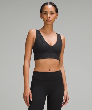 Lululemon Align™ V-Neck Bra Light Support, C/D Cup Sport BH Damen Schwarz | 2150CANEI