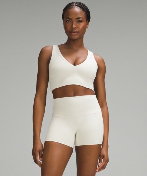 Lululemon Align™ V-Neck Bra Light Support, C/D Cup Sport BH Damen Beige | 4617ISQUA