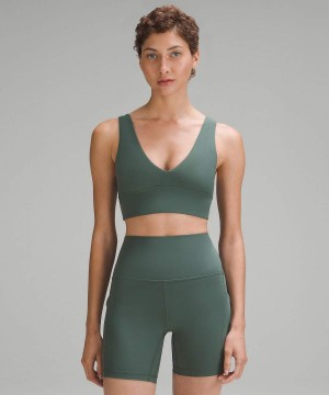 Lululemon Align™ V-Neck Bra Light Support, A/B Cup Sport BH Damen Dunkelgrün | 6398NVPID